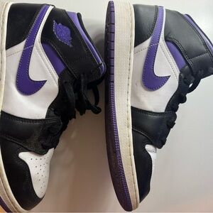 Nike Air Jordan 1 Black Purple Sneakers